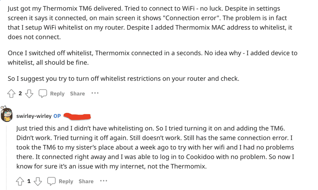 How to Fix Thermomix TM6 Connection Error 1 Thermomix TM6 Connection Error