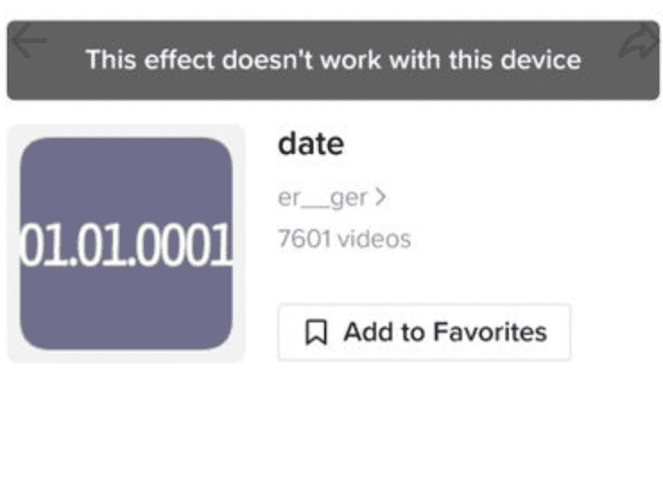 Fix: This Effect Doesn't Work With This Device TikTok 2 This Effect Doesn’t Work With This Device TikTok