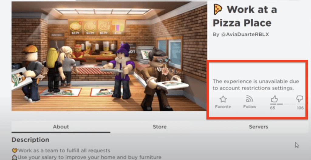 How to Fix "This Experience is Unavailable Due to Your Account Settings" on Roblox 1 This Experience Is Unavailable Due To Your Account Settings roblox