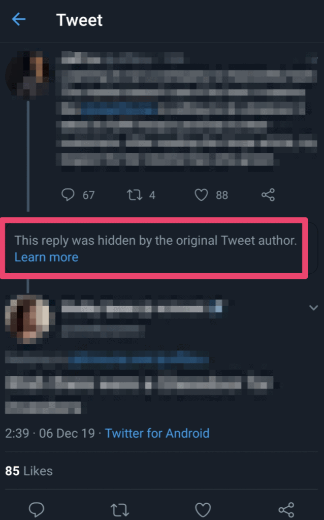 What Does “This Reply Was Hidden By The Original Tweet Author” Mean? 1 This Reply Was Hidden By The Original Tweet Author