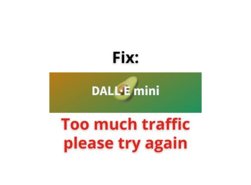 Too Much Traffic Please Try Again dall e mini