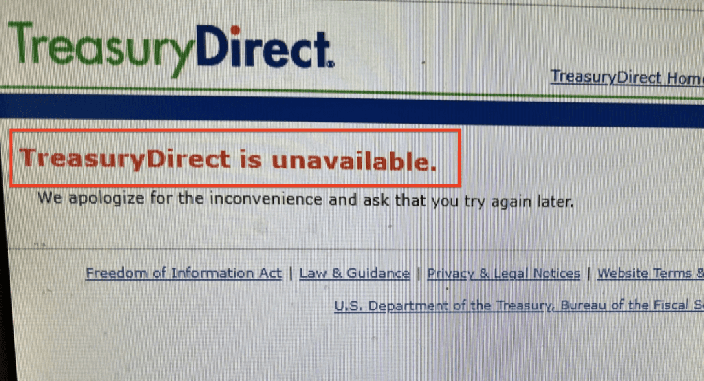 How to Fix TreasuryDirect is Unavailable 1 TreasuryDirect is Unavailable