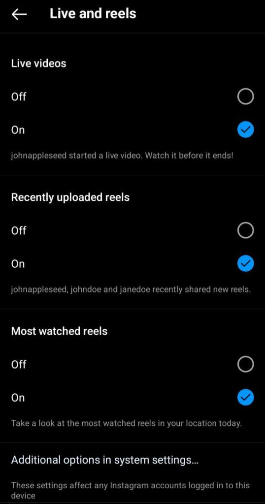 How To Turn ON Reels Notifications On Instagram 6 Turn On Reels Notification on Instgram Step 7