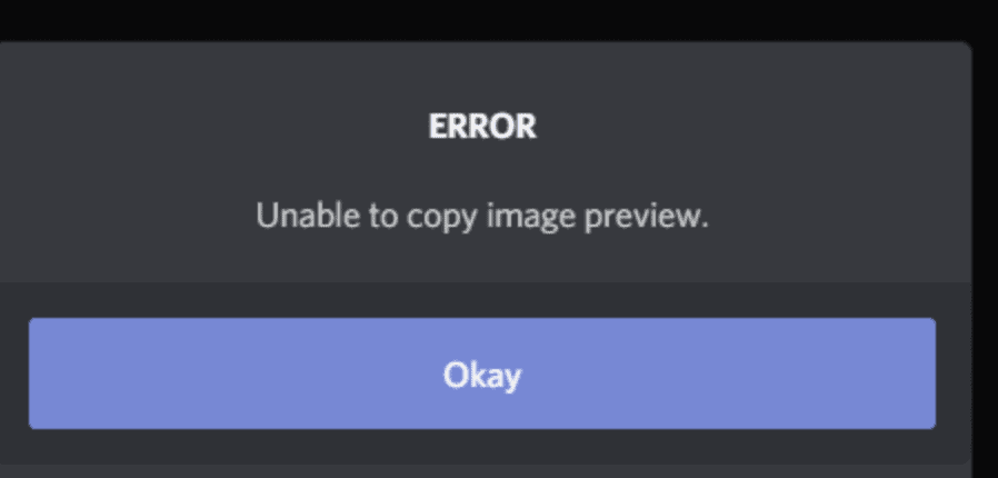 Unable to copy Image Preview Discord