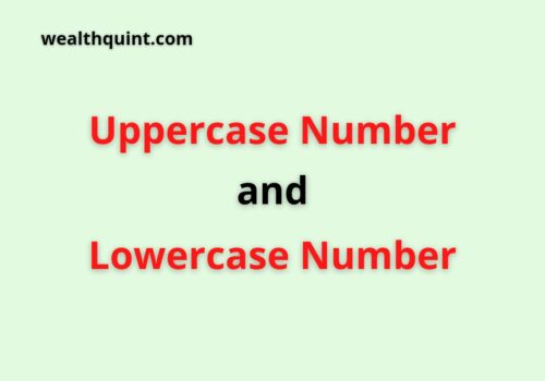 Uppercase number and lowercase number