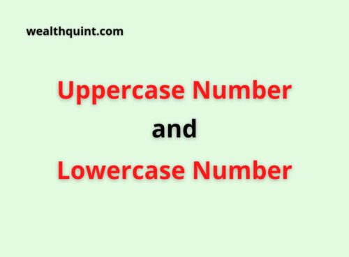 Uppercase number and lowercase number