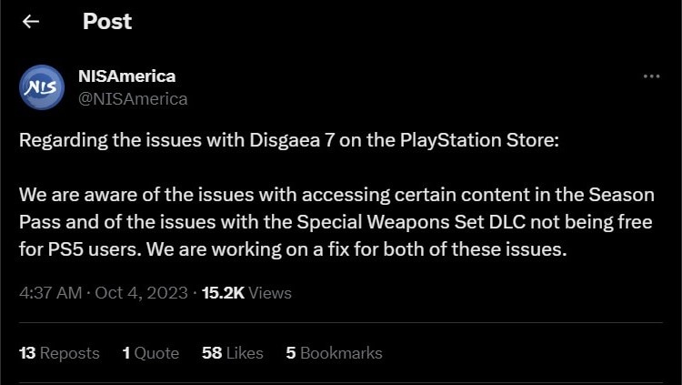 How To Fix Disgaea 7 Season Pass Not Working 2 Wait For A Fix for Disgaea 7 Season Pass Not Working