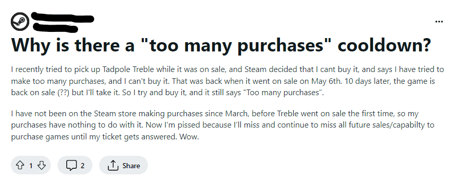 How To Fix Steam Too Many Purchase Attempts Cooldown 3 What Causes Steam Too Many Purchase Attempts Cooldown