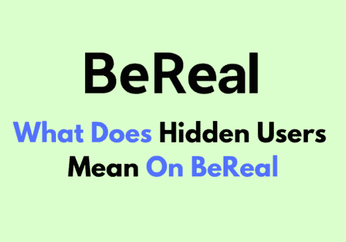 What Does Hidden Users Mean On BeReal