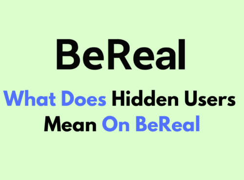 What Does Hidden Users Mean On BeReal