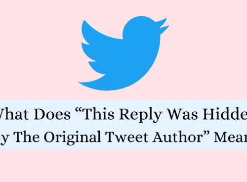 What Does This Reply Was Hidden By The Original Tweet Author Mean