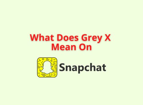 What does Grey x mean on snapchat