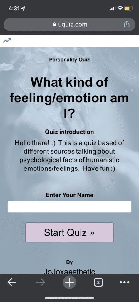 Human Emotion Quiz TikTok 4 What kind of feeling:emotion am I