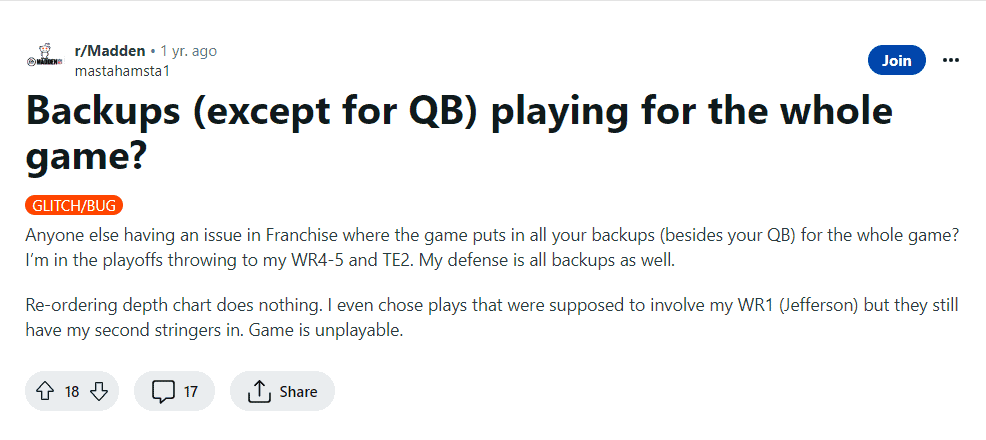 Why Are My Backups Playing in Madden NFL 24 2 Why Are My Backups Playing in Madden NFL 24