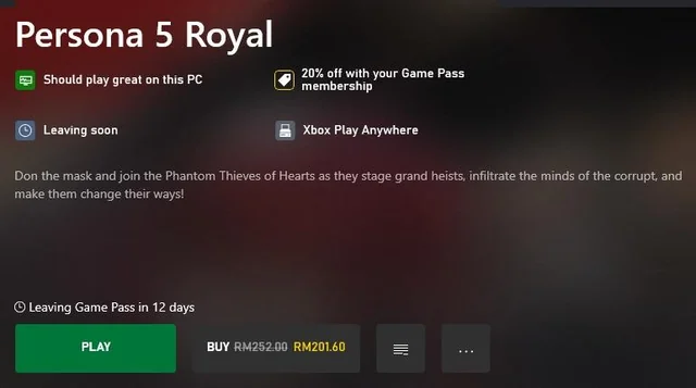 Why Is Persona 5 Leaving The Xbox Game Pass 2 Why Is Persona 5 Leaving The Xbox Game Pass