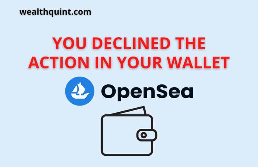 You declined the action in your wallet opensea