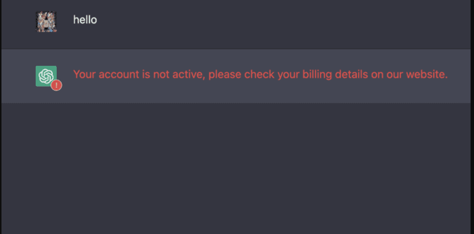 How to Fix "Your Account Is Not Active Please Check Your Billing Details On Our Website" on OpenAI ChatGPT 1 Your Account Is Not Active Please Check Your Billing Details On Our Website