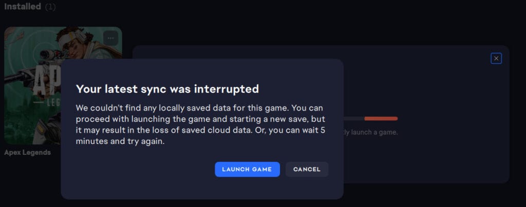 Your Latest Sync Was Interrupted On Battlefield 2042