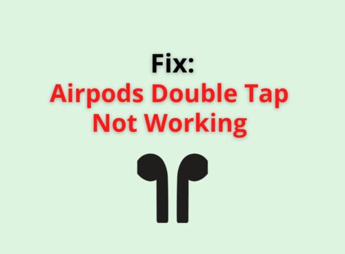 airpods double tap not working