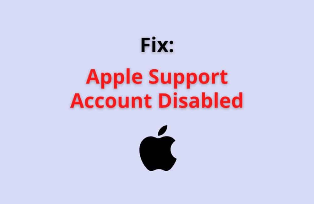 apple support account disabled
