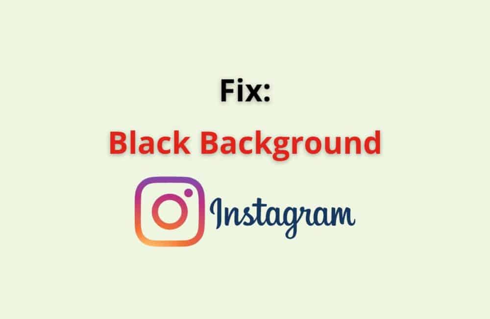 black backgroud instagram