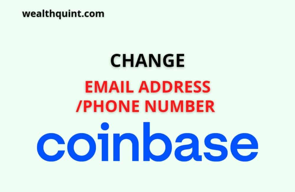 change emaild address phone number coinbase