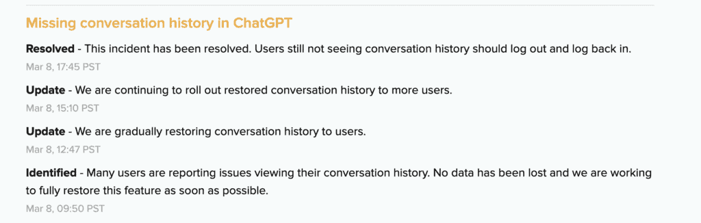 How to Fix "Unable to Load History" on ChatGPT 2 chatgpt server maintence