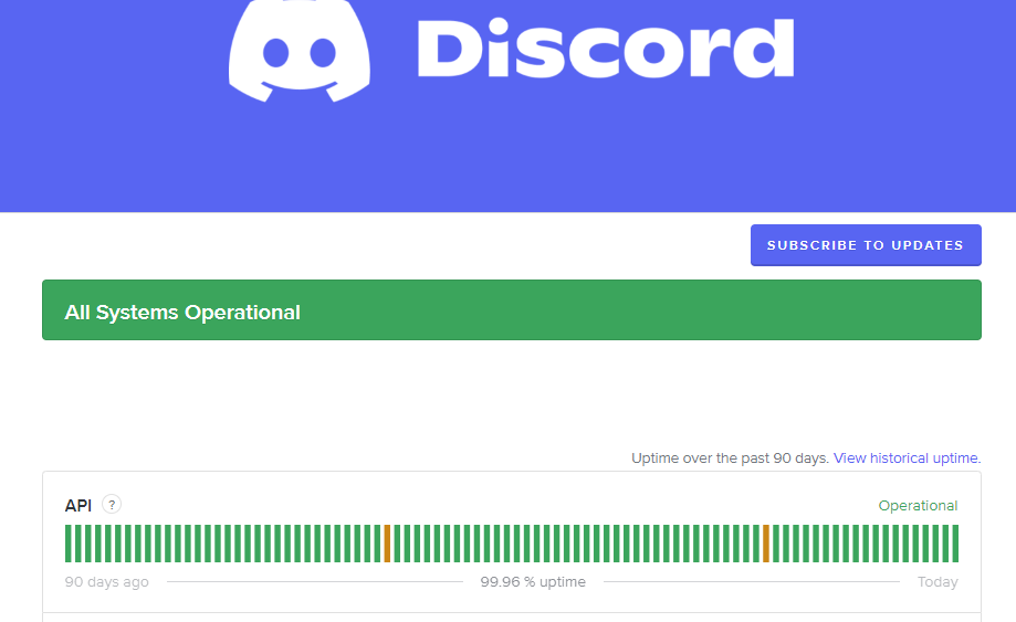 How To Fix Discord Stream Quality So Bad With Good Internet 2 check Discord server status to fix Discord Stream Quality So Bad With Good Internet