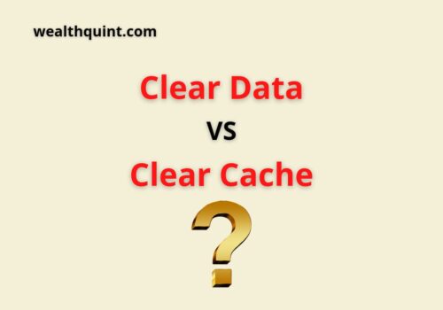 clear data vs clear cache