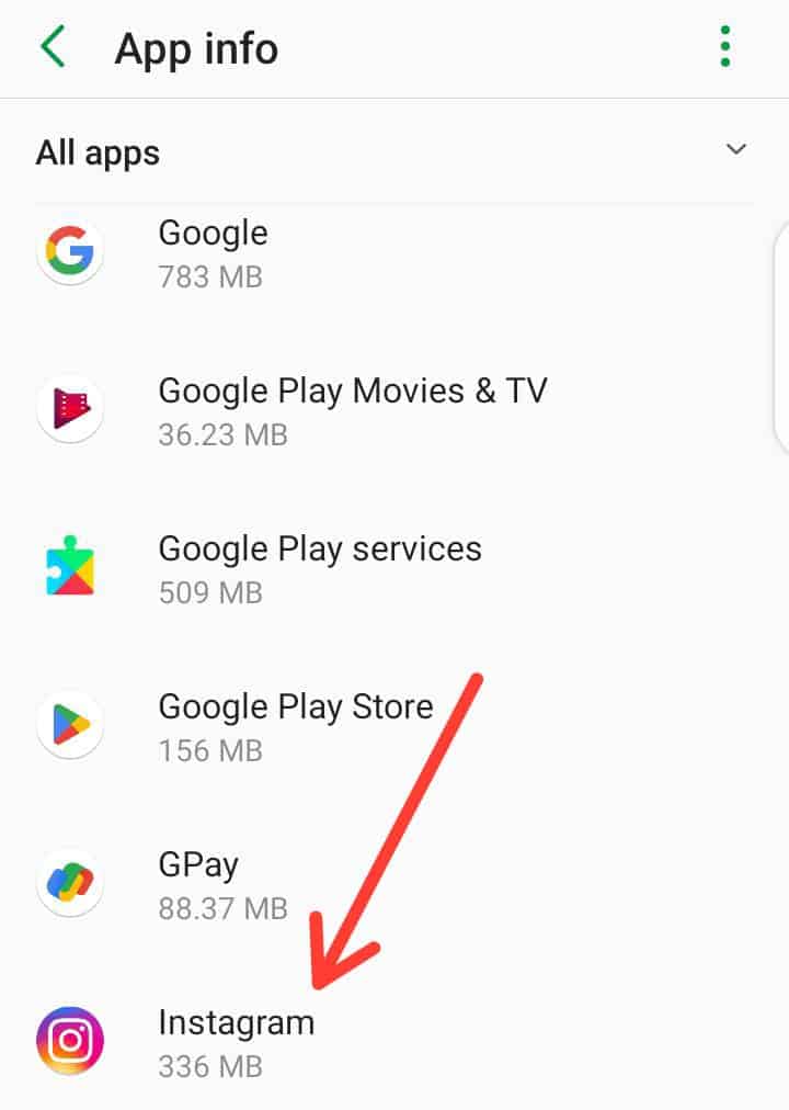 How To Fix Instagram Not Letting Me Follow People 3 click on instgram from app info settings