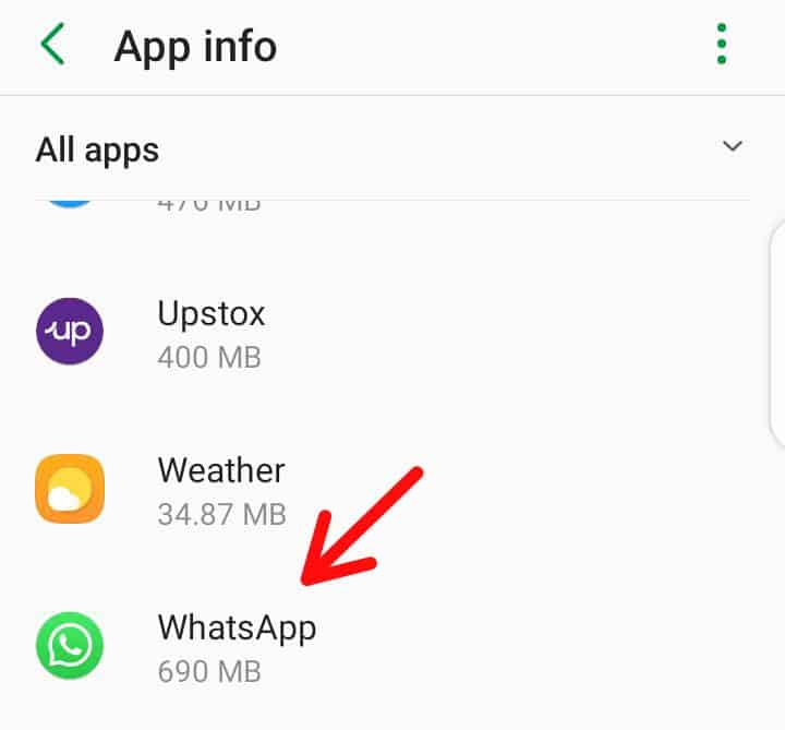 How To Fix WhatsApp Video Call Rotate Problem 3 click on whatsapp