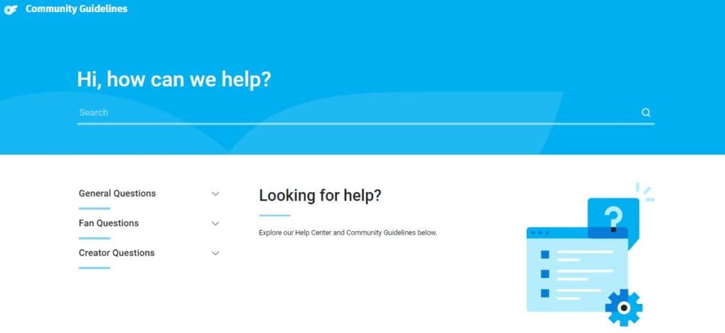 How To Fix OnlyFans Not Loading Images 5 contact support for OnlyFans not loading Images