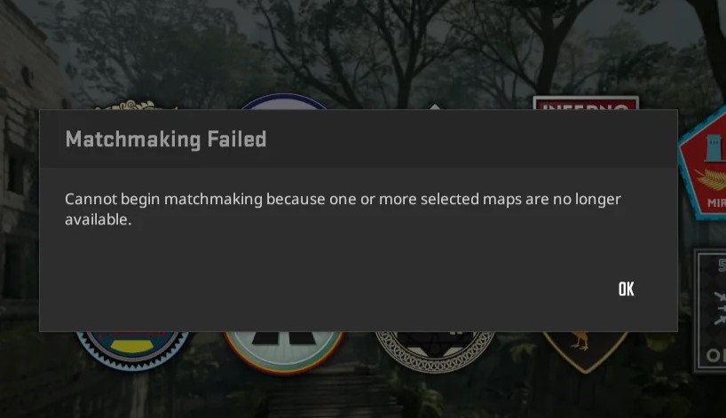 How To Fix “Cannot Begin Matchmaking Because One Or More Selected Maps Are No Longer Available” On Counter Strike 2 (CS2) 1 counter strike 2 CS2 cannot begin matchmaking because one or more selected maps are no longer available