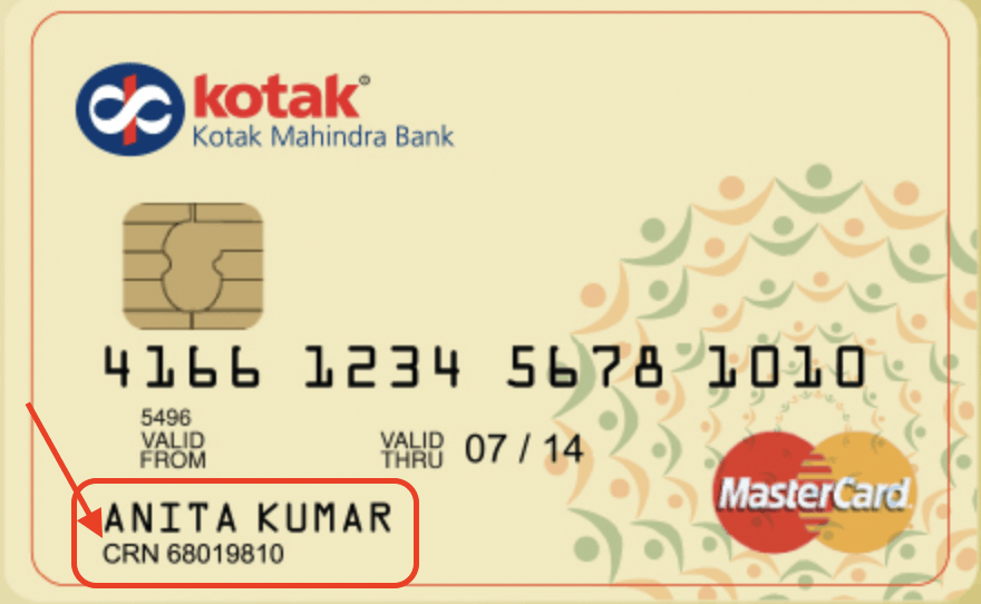 What is CRN & How to find CRN Number in Kotak Mahindra Bank? 2 crn number kotak bank debit card