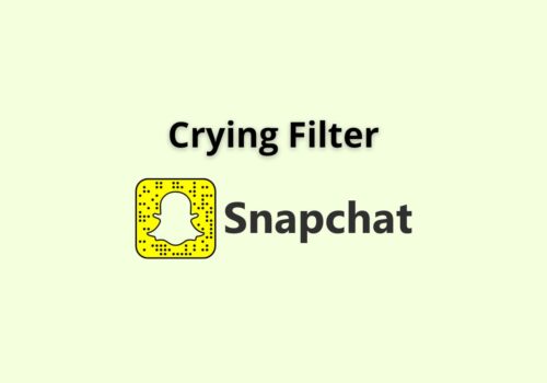 crying filter snapchat