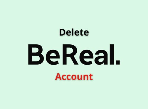 delete bereal account