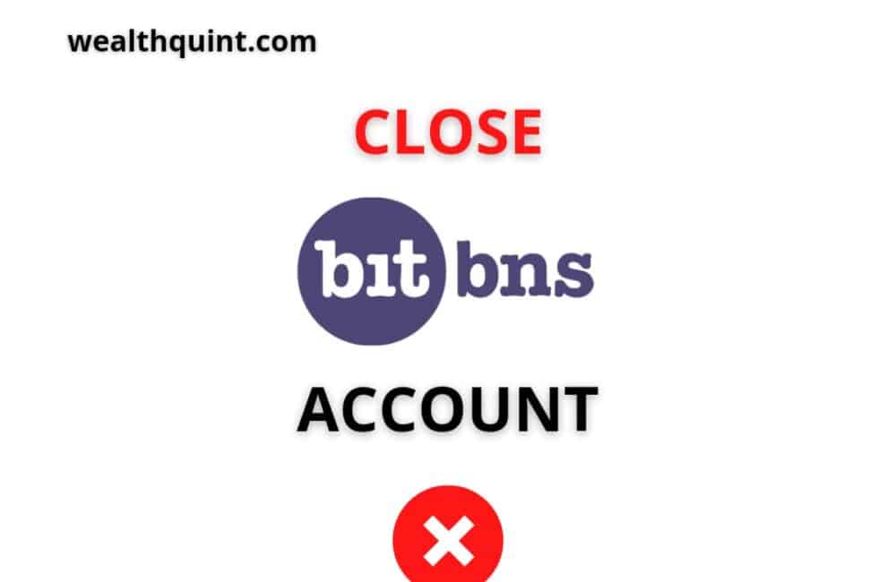 delete bitbns account