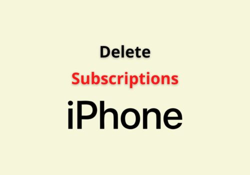 delete subscription iphone