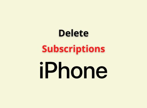 delete subscription iphone