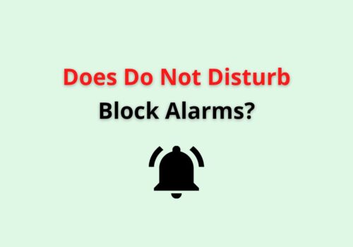 does do not diturb alarms