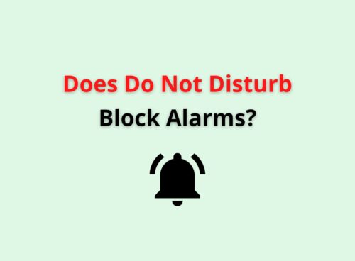 does do not diturb alarms