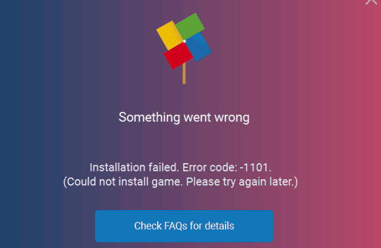 error code 1101