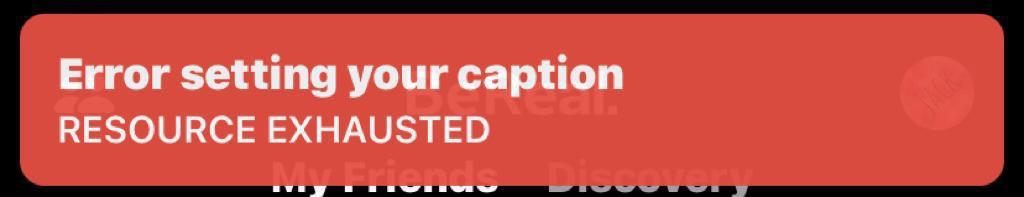 How to Fix "Error Setting Your Caption" on BeReal 1 error setting your caption bereal