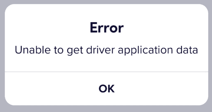 How To Fix “Unable To Get Driver Application Data” On Lyft 1 error unable to get driver application data