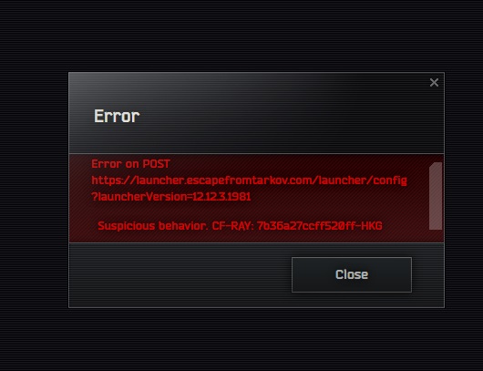 How To Fix Escape From Tarkov Error On Post Suspicious Behavior 2 escape from tarkov for error on post suspicious behavior