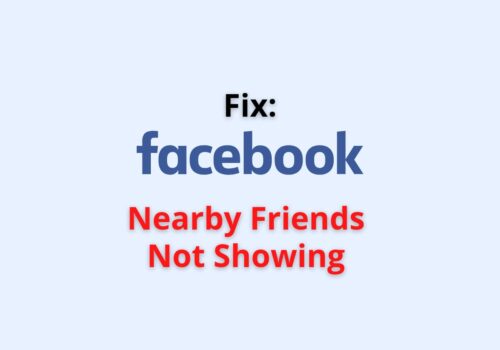 facebook nearby friends not showing