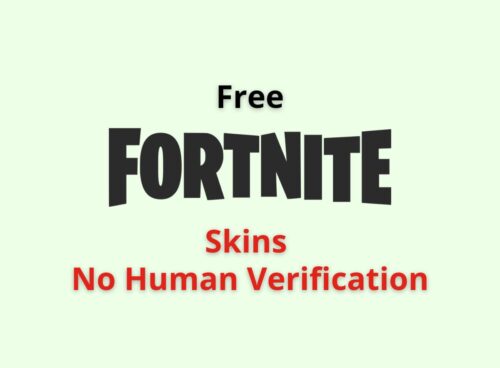 free Fortnite skins no human verification