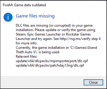 How To Fix Game Files Missing On FiveM 2 game files missing fivem