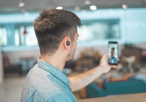 guy front phone