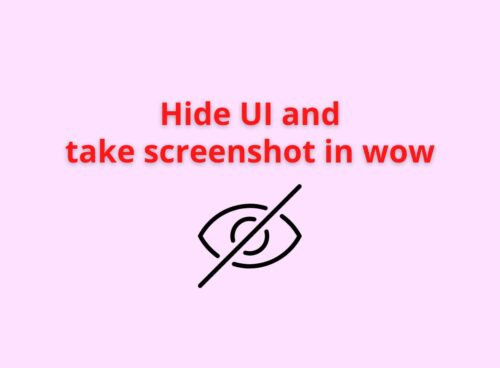 hide UI and take screenshot in wow